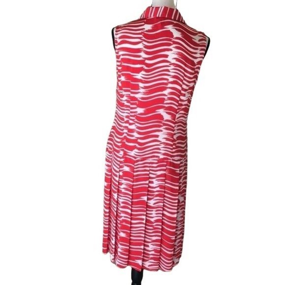 Cabi Orange and White Drop waist Dress - Picture 3 of 5